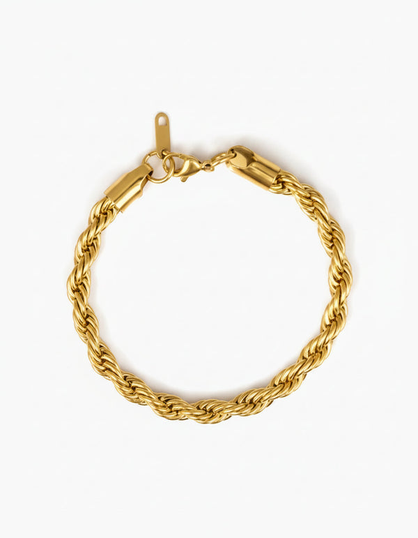 Gold Rope Chain Bracelet – Men’s Jewellery – Anti-Tarnish, Non-Fading
