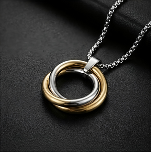Dual-Tone Ring Pendant for Men | Anti-Tarnish | Non-Fading | Men’s Jewellery